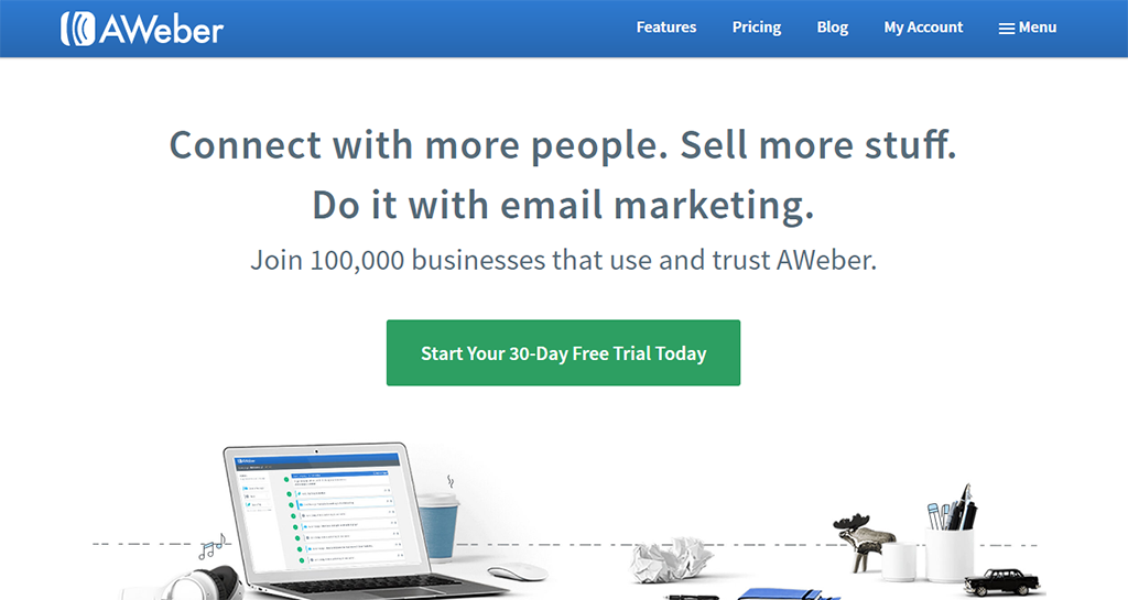 AWeber : Email-маркетинг с экономией времени