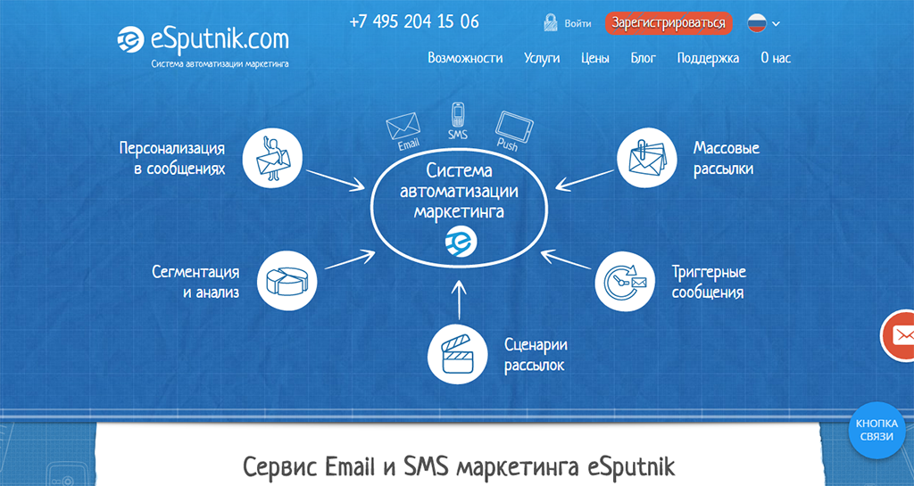 eSputnik : Сервис Email и SMS маркетинга