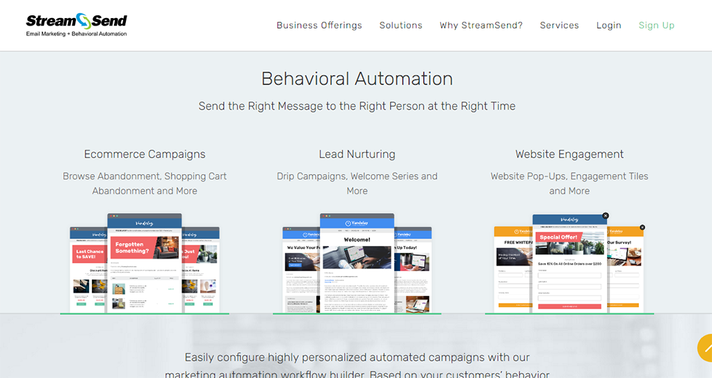 StreamSend - Email Marketing, Newsletters, Behavioral Automation